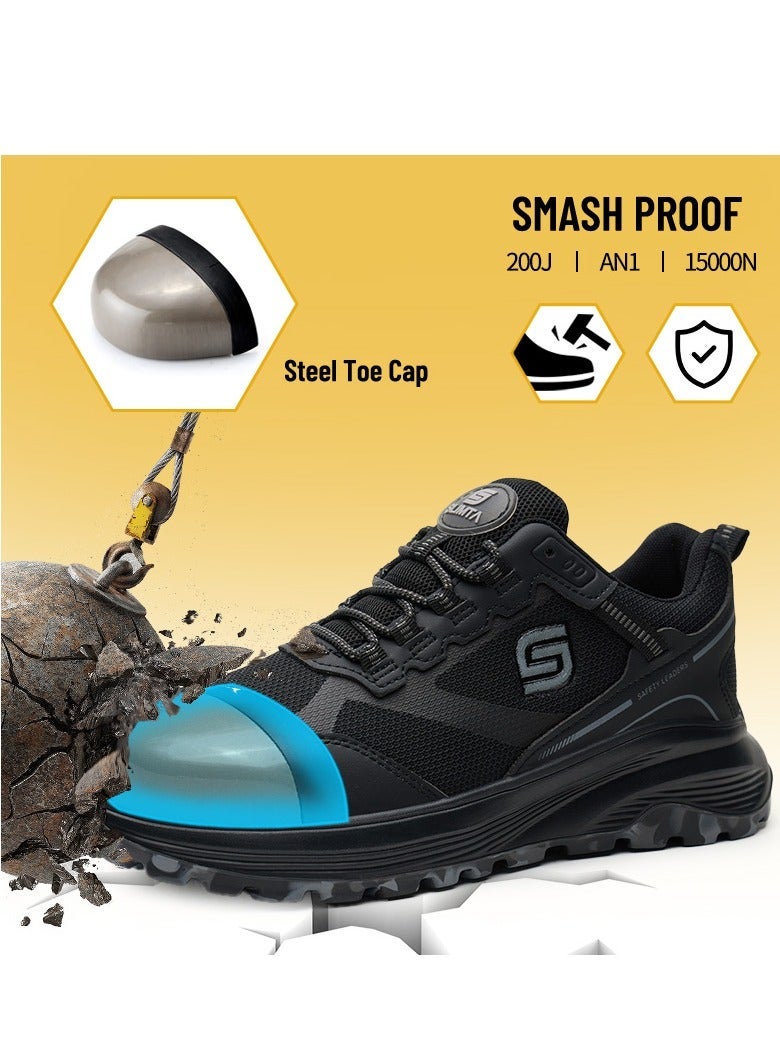 SLIMTA Men's & Women's Extra Lightweight Mesh Safety Shoes - Steel Toe Sporty Design for All Seasons - Image 3